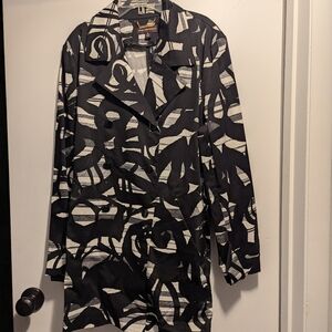 Stylish Black and White Women's Coat